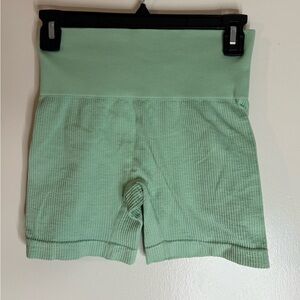 Colsie Mint Green Ribbed Biker Shorts